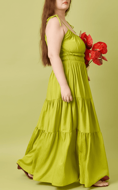 PAMELA MAXI DRESS - CHARTREUSE Shop.TayoStudio