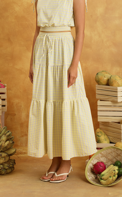 HELENA SKIRT 2.0 - YELLOW MICRO PLAID Shop.TayoStudio