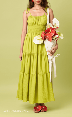 PAMELA MAXI DRESS - CHARTREUSE Shop.TayoStudio