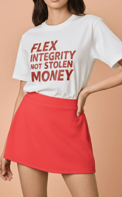 STATEMENT SHIRTS - FLEX INTEGRITY NOT STOLEN MONEY Shop.TayoStudio