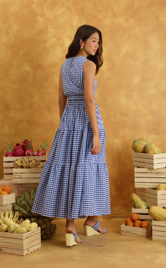 HELENA SKIRT 2.0 - BLUE GINGHAM Shop.TayoStudio