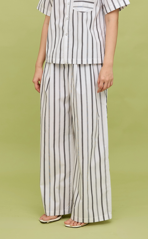 DATU PANTS - BLACK AND WHITE STRIPES