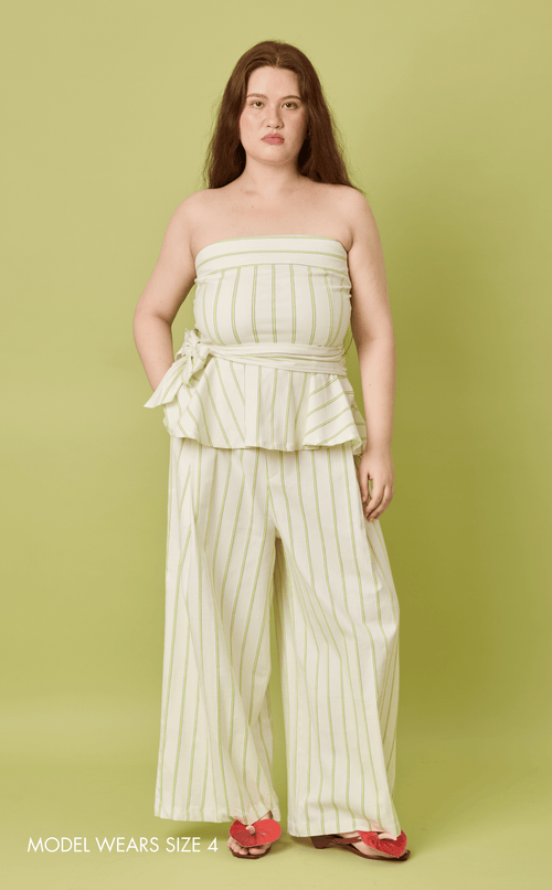 PLUMA TOP - NEON STRIPES Shop.TayoStudio