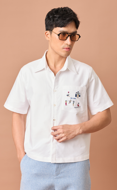PINO TOP - WHITE OXFORD w/ KAYLE EMBRO Shop.TayoStudio