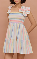 GUITA DRESS - PASTEL MULTICOLOR STRIPES