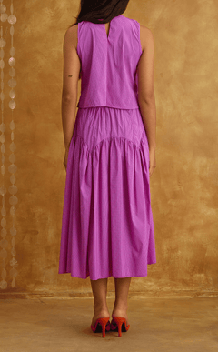 LIGAYA SET - PURPLE GRID