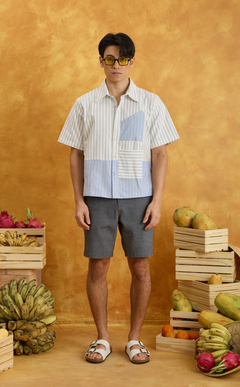 NINYO SHIRT - WHITE NAUTICAL STRIPES Shop.TayoStudio