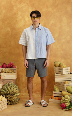 SULTAN SHIRT - WHITE & BLUE NAUTICAL STRIPES Shop.TayoStudio