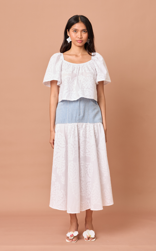 VANIA TOP - WHITE LACE Shop.TayoStudio