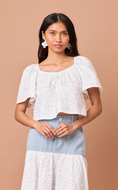 VANIA TOP - WHITE LACE Shop.TayoStudio