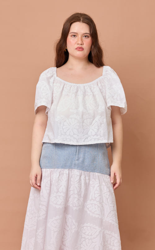 VANIA TOP - WHITE LACE Shop.TayoStudio