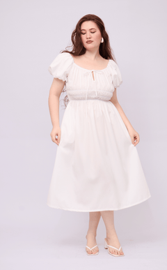 AMELIE DRESS - WHITE POPLIN