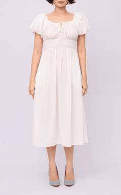 AMELIE DRESS - WHITE POPLIN