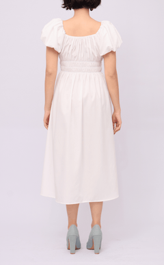 AMELIE DRESS - WHITE POPLIN