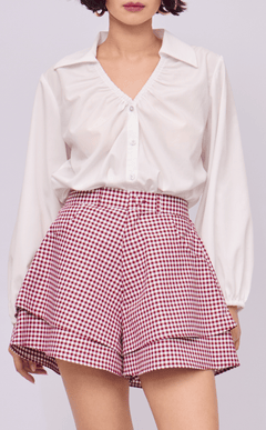 ELISSE TOP - WHITE POPLIN