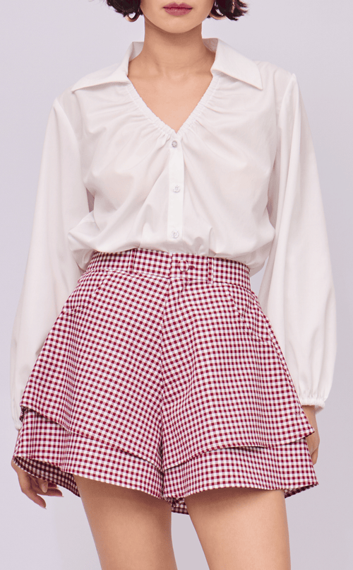 ELISSE TOP - WHITE POPLIN