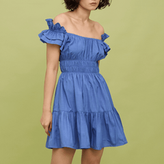 POPPY MINI DRESS - CORNFLOWER