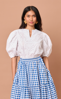 MELCHORA TOP - WHITE LACE