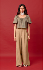 DATU PANTS - BROWN WOOL Shop.TayoStudio