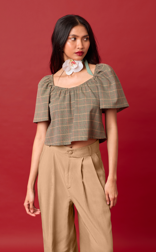 DATU PANTS - BROWN WOOL Shop.TayoStudio