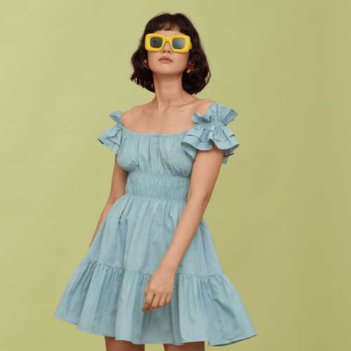 POPPY MINI DRESS - TIFFANY