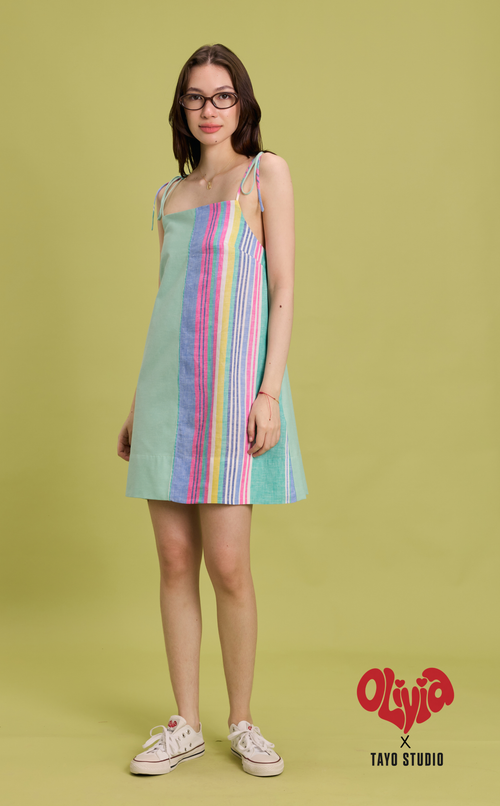 BEATRICE DRESS - PISTACHIO COMBI