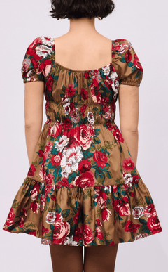 PENELOPE MINI DRESS - VINTAGE RED FLORAL