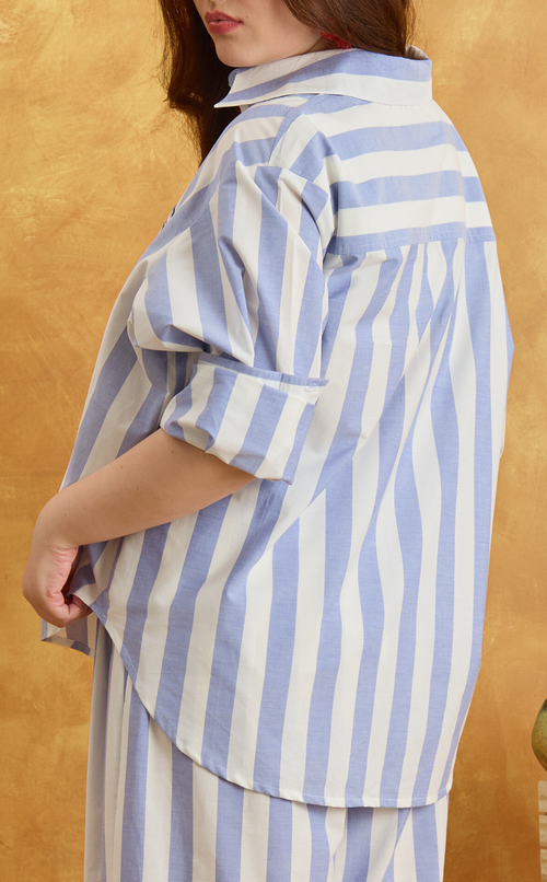 ESCOLTA TOP - NAUTICAL STRIPES w/ EMBLEM Shop.TayoStudio
