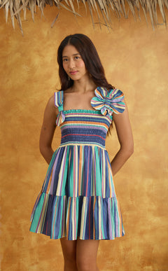 GUITA DRESS - OCEAN STRIPES (PRE ORDER 10 DAYS) Shop.TayoStudio