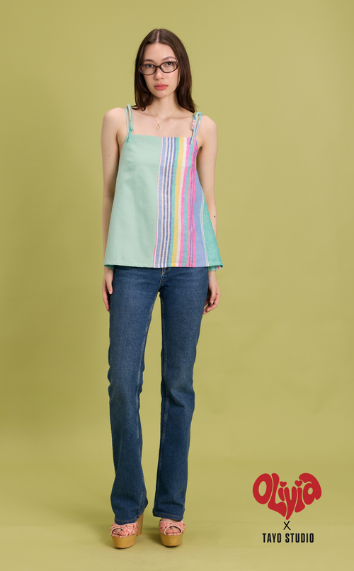 BEATRICE TOP - PISTACHIO COMBI