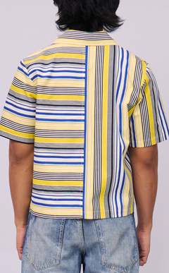 SULTAN SHIRT - BLUE AND YELLOW STRIPES
