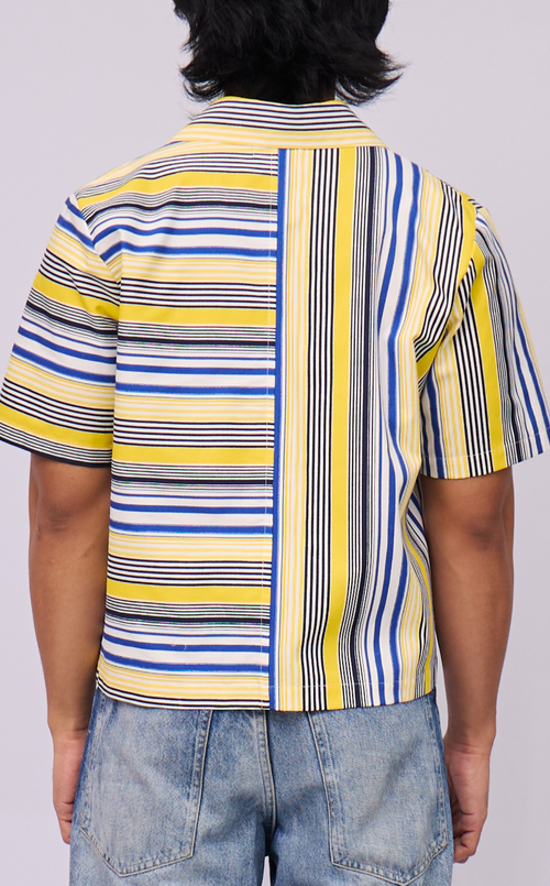 SULTAN SHIRT - BLUE AND YELLOW STRIPES