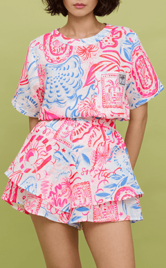 PUERTO SHIRT - NEON TROPICAL LINEN