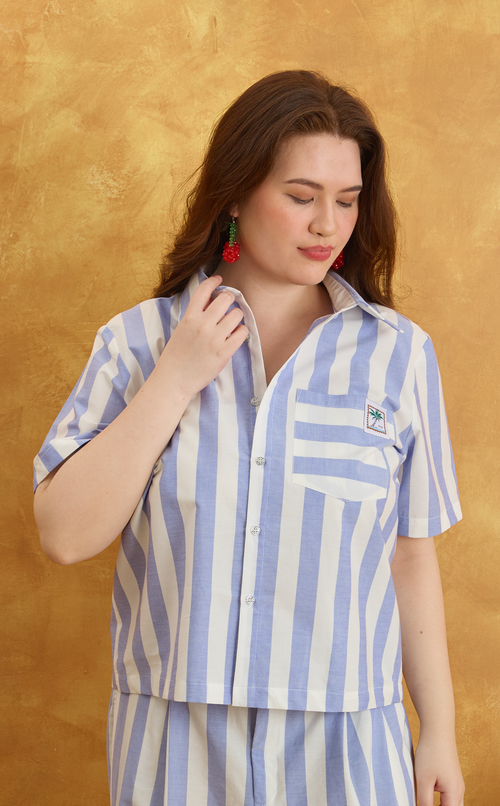 PINO TOP - NAUTICAL STRIPES w/ EMBLEM
