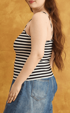 CASSIE TOP - WHITE STRIPES