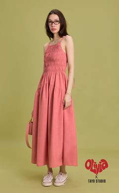 OLIVIA DRESS - SALMON