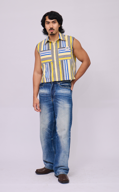 NANO SHIRT - BLUE AND YELLOW STRIPES