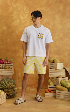 MANU SHORTS - YELLOW GINGHAM