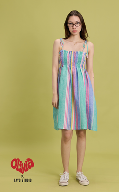 OLI DRESS - MULTICOLOR STRIPES