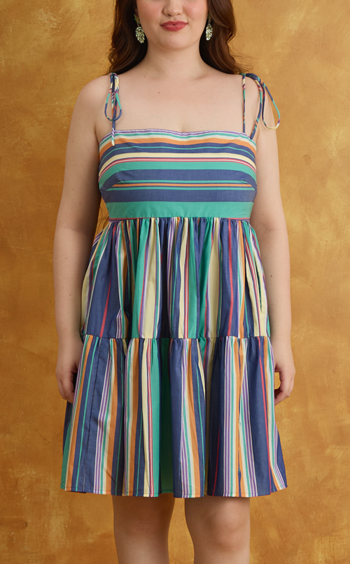 GABI DRESS - OCEAN STRIPES Shop.TayoStudio