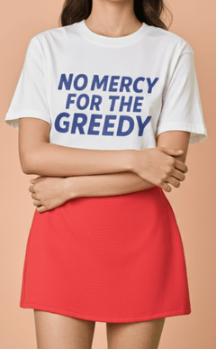 STATEMENT SHIRTS - NO MERCY FOR THE GREEDY Shop.TayoStudio