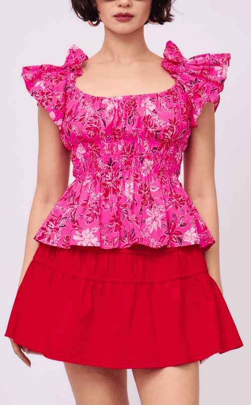 COSETTE SKORT - RED POPLIN