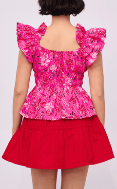 COSETTE SKORT - RED POPLIN