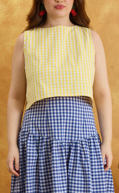 MARTINA TOP - YELLOW GINGHAM