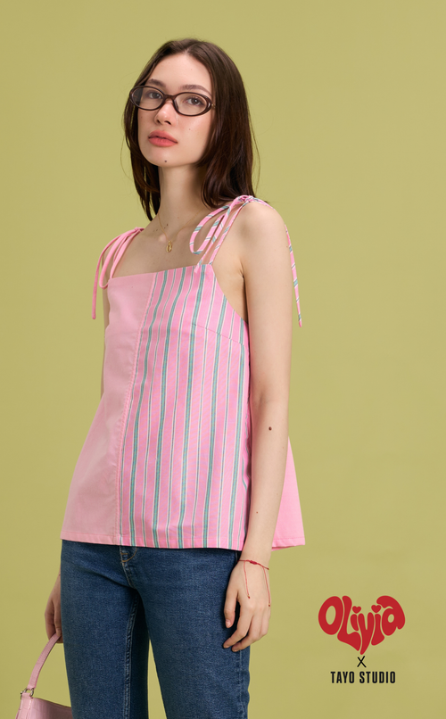 BEATRICE TOP - SOFT PINK COMBI