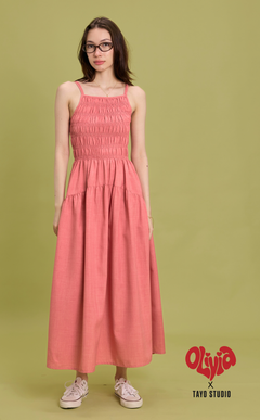 OLIVIA DRESS - SALMON
