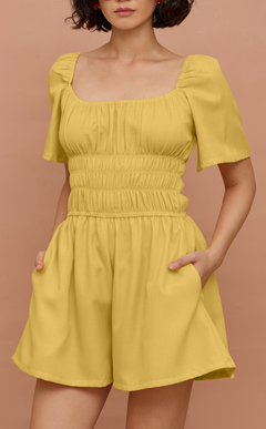PENNY ROMPER - TOASTED BUTTER
