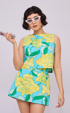 MARTY TOP - RETRO FLORALS
