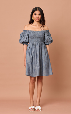 ADORA DRESS - DENIM CHAMBRAY