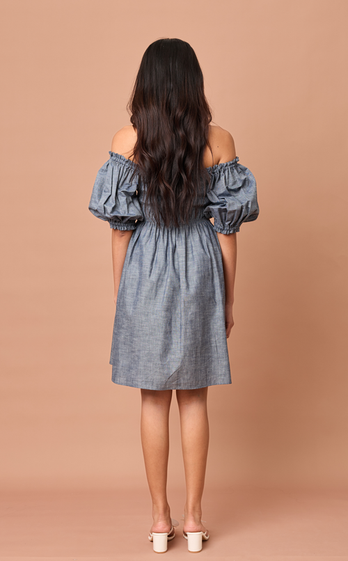 ADORA DRESS - DENIM CHAMBRAY